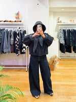 Warm jacket vichy navy