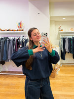 Polo navy & green