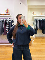 Polo navy & green