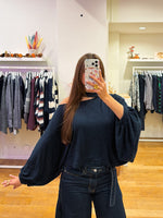 Halter blouse navy