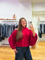 Halter blouse red