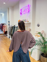 Open back grey & bordeaux