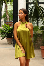 Halter dress pistache