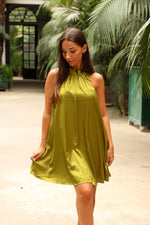 Halter dress pistache