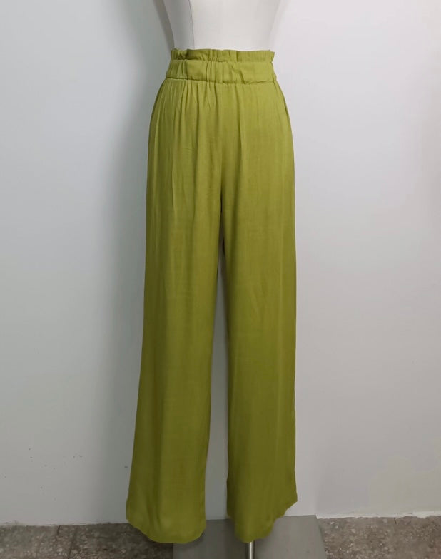 Linnen set pistache top M, pants S