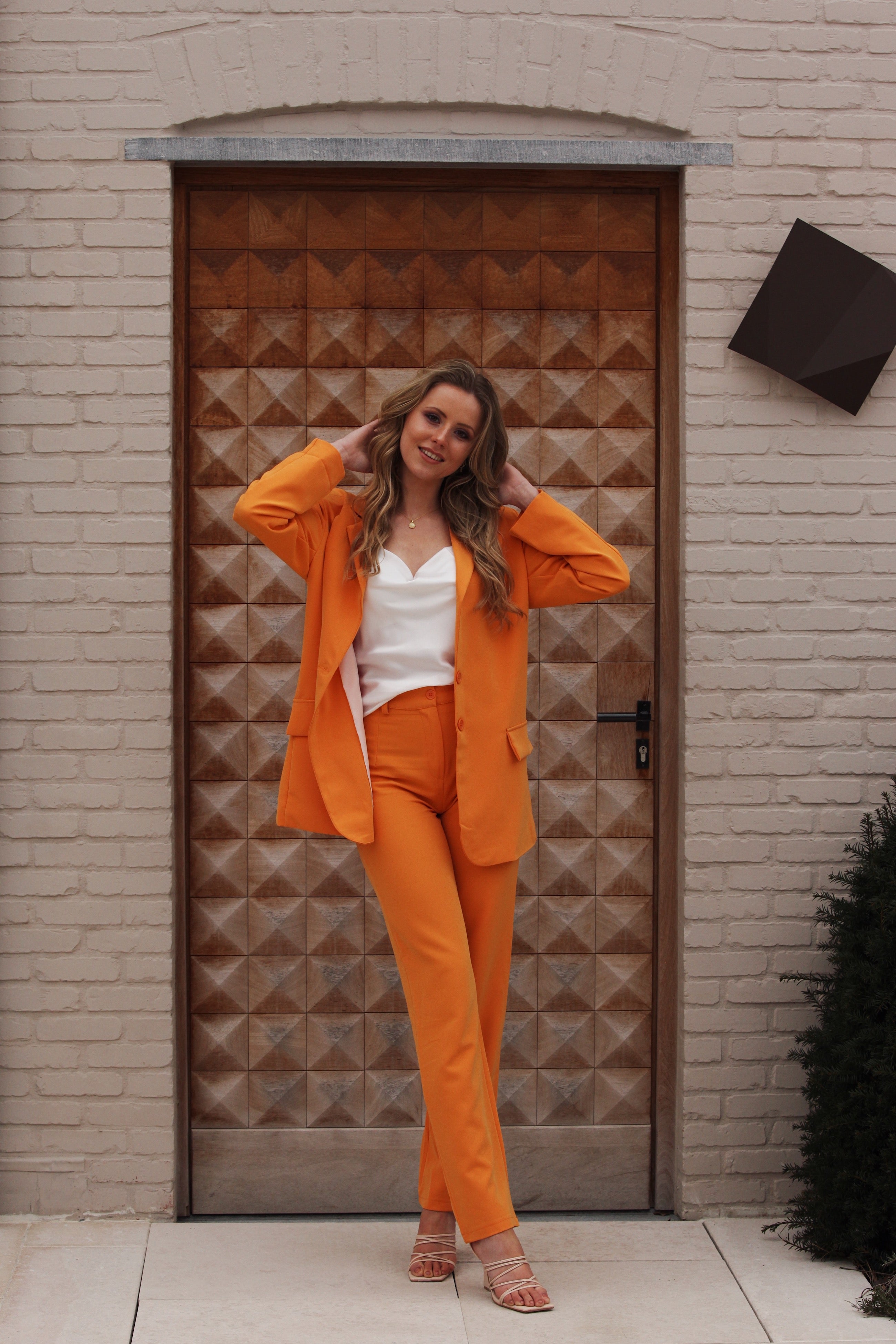 Suit trousers orange