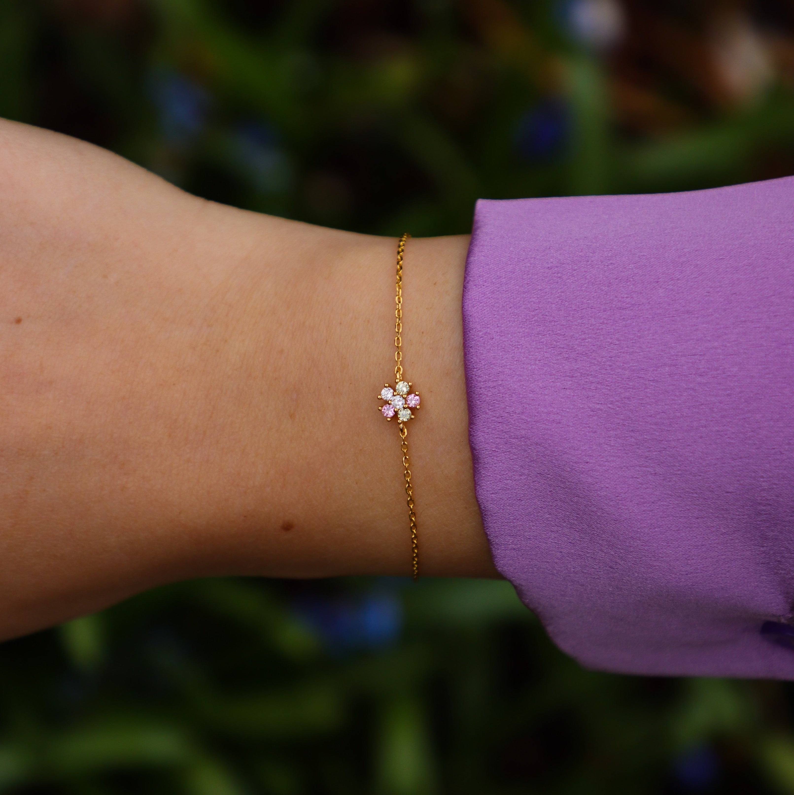 Pastel flower bracelet
