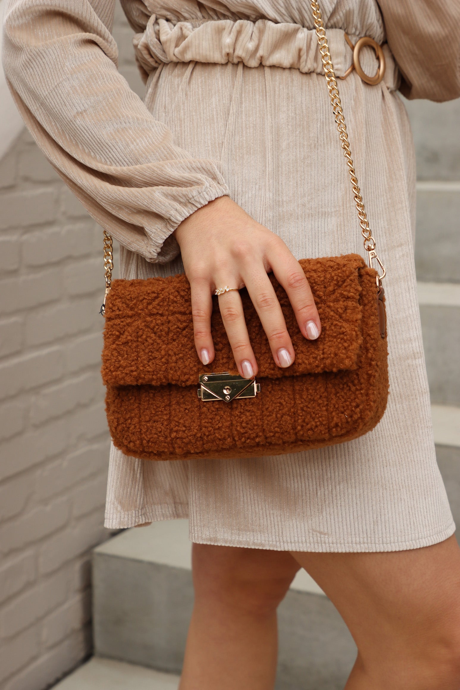 Handbag teddy brown