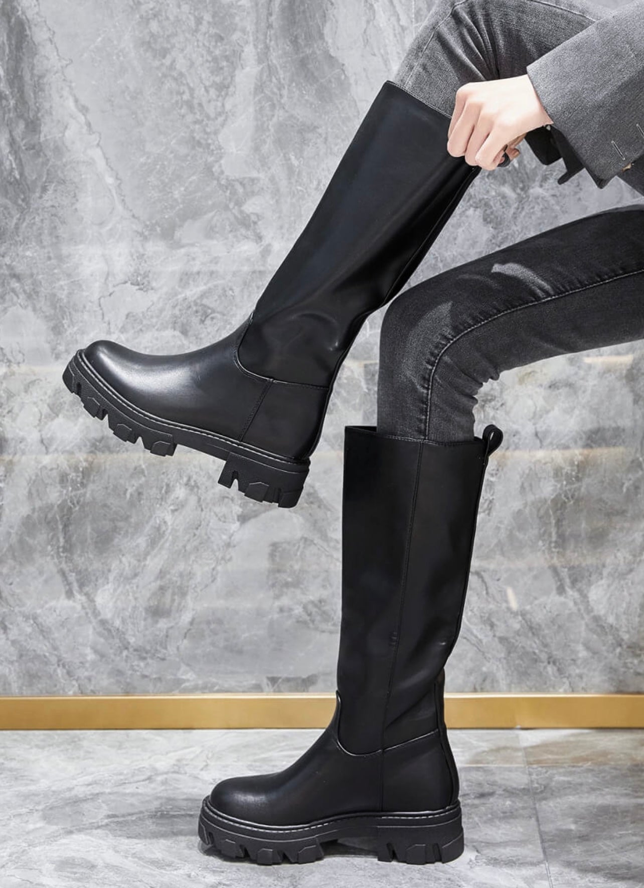Black boots